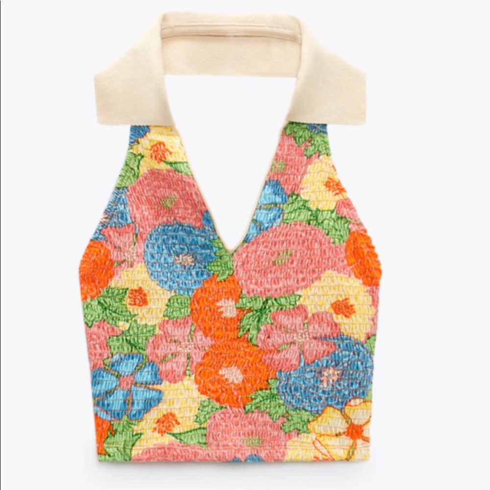 Zara floral halter top